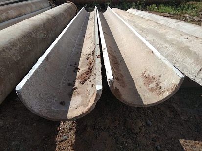 Лоток водоотводной из асбестоцементной безнапорной трубы D 300 мм L=5,00 м