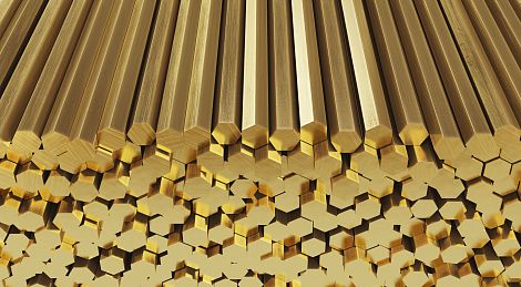 Шестигранник латунный Л63 д. 14 п/тв