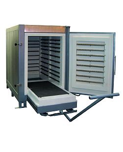 Промышленная печь с выдвижным подом выкатным ШСв 10х18х10/2 52 кВт до 200 С' 1000х1800х1000 мм сталь